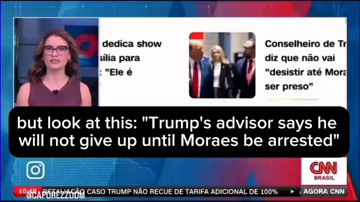 🇧🇷🇺🇸 CNN Brazil talks about Jason Miller statement on X: "I will not stop until justice Moraes be arrested". -Who stands with you in this war? -Does it matter? -More than the war itself