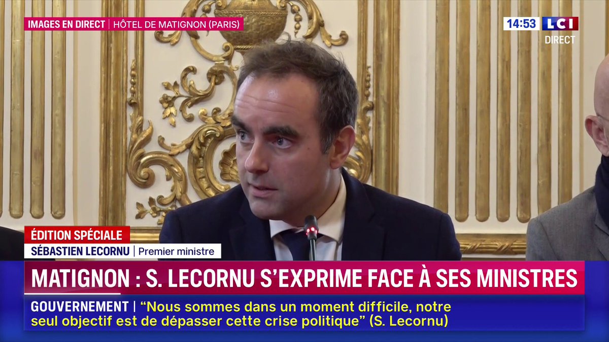 🔴 Discours du Premier ministre face à ses ministres 🗣️ "Je compte sur vous pour faire preuve de la plus grande des sobriétés et la plus grande des humilités" : Sébastien Lecornu qui demande "une éthique personnelle dans la collectif qui soit parfaite".