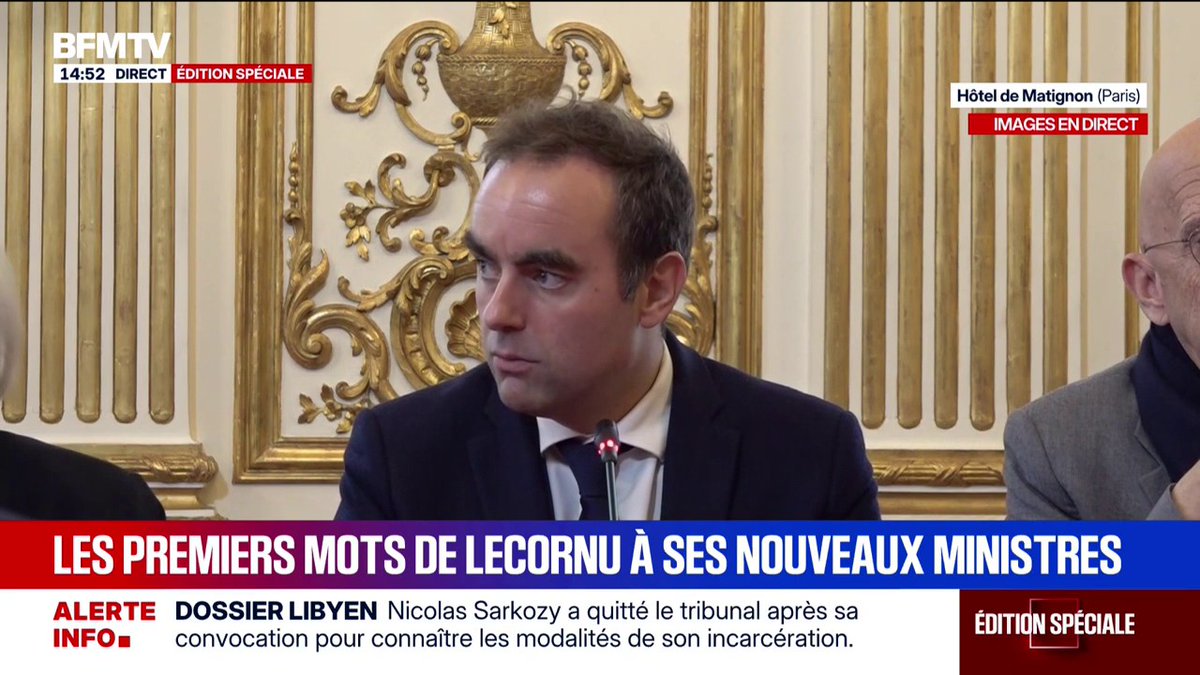 🔴🇫🇷 ALERTE INFO | Le premier Ministre Lecornu déclare en conseil des ministres : "Notre seule mission est de dépasser cette crise politique dans laquelle nous nous trouvons". Alors qu'il a nommé des macronistes et des LR qui ont trahi leur parti.