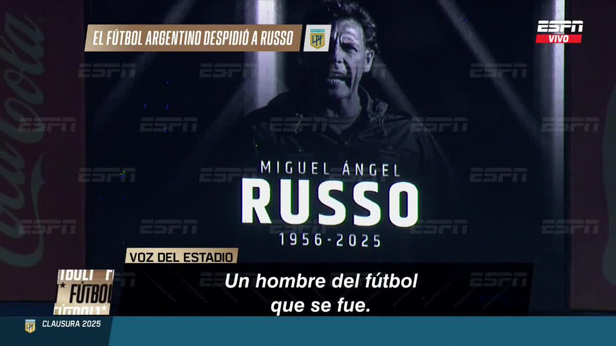 El fútbol argentino y un enorme y eterno homenaje para Miguel Ángel Russo. ❤️🇦🇷
