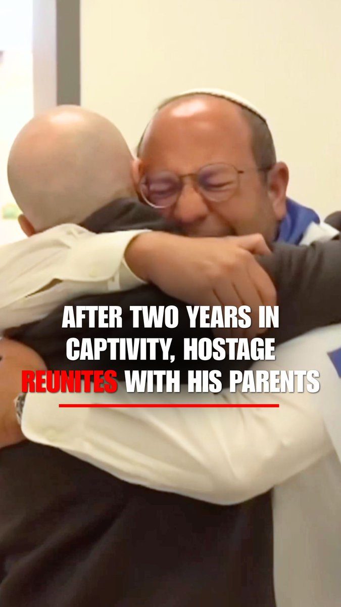 WATCH: Hostage Eitan Mor finally reunites with his parents after two years in Hamas captivity.