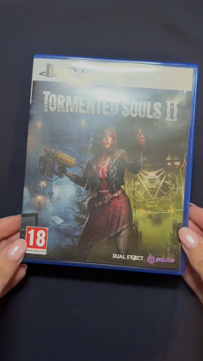 💿 The Tormented Souls 2 PS5 physical has arrived in the office and oh my it's a beauty 😍 Check out the cool details on the inside including the operating manual for Caroline's Nailer and a curious 'symbol' that Anna has drawn on the disc label... 👁️ Pre-order your copy here: