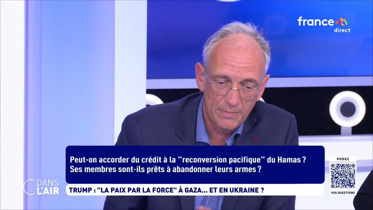 "Le #Hamas est extrêmement affaibli, donc #Netanyahu n'a même pas besoin d'envoyer ses hommes aller chercher dans les ruines les derniers combattants du Hamas, parce que de toute façon ils ne peuvent plus projeter de la violence sur le territoire israélien." Frédéric Encel #cda