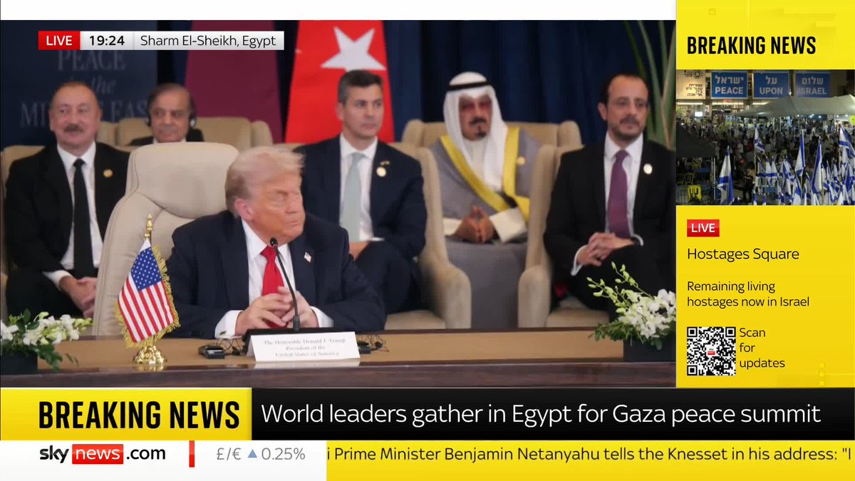 Watch as President Donald Trump and his Egyptian and Turkish counterparts sign the Gaza peace plan. 📺 Sky 501, Virgin 602, Freeview 233 and YouTube