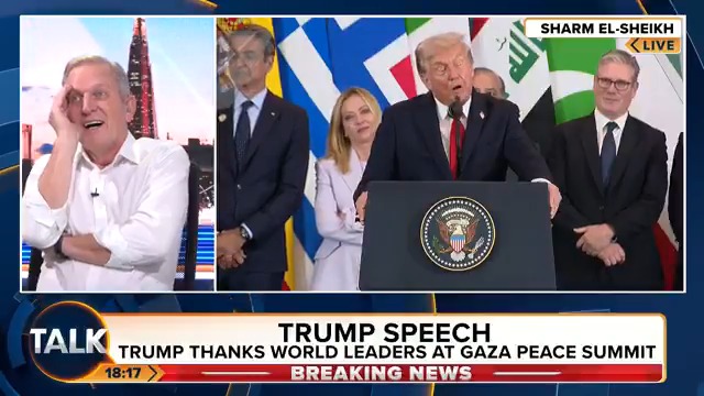 Donald Trump appeared to shun Keir Starmer during his speech in Sharm el-Sheikh. The US President declared it “the day the world has been hoping and praying for,” announcing peace in the Middle East. Jeremy Kyle: “He’s come up to speak and Trump’s sent him away!”
