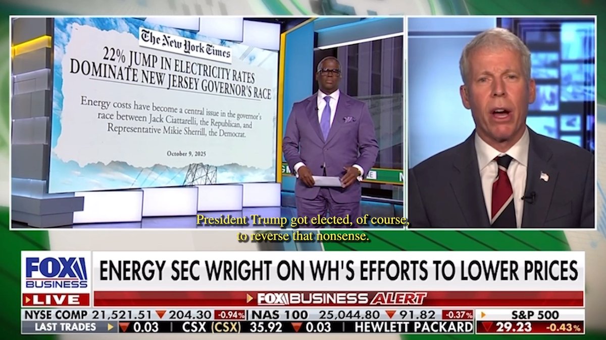 .Secretary Chris Wright: We are going to stop closing existing, reliable power plants that are essential to our grid, and we are going to bring some common sense back!