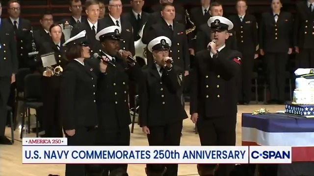 National Anthem sung by the United States Navy Sea Chanters for the 250th Anniversary Celebration of the U.S. Navy