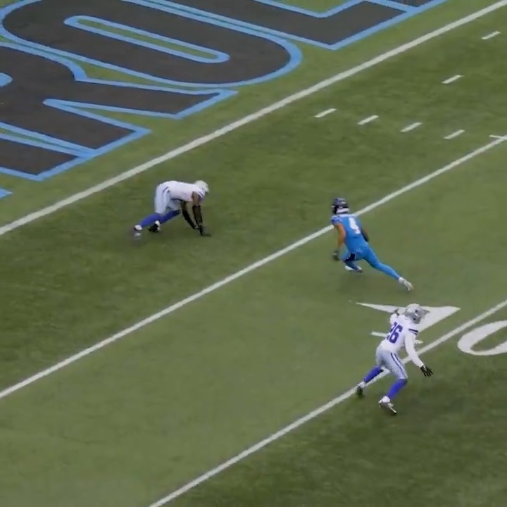 .Tetairoa McMillan's route on his first career TD was nasty ๐ฎโ๐จ