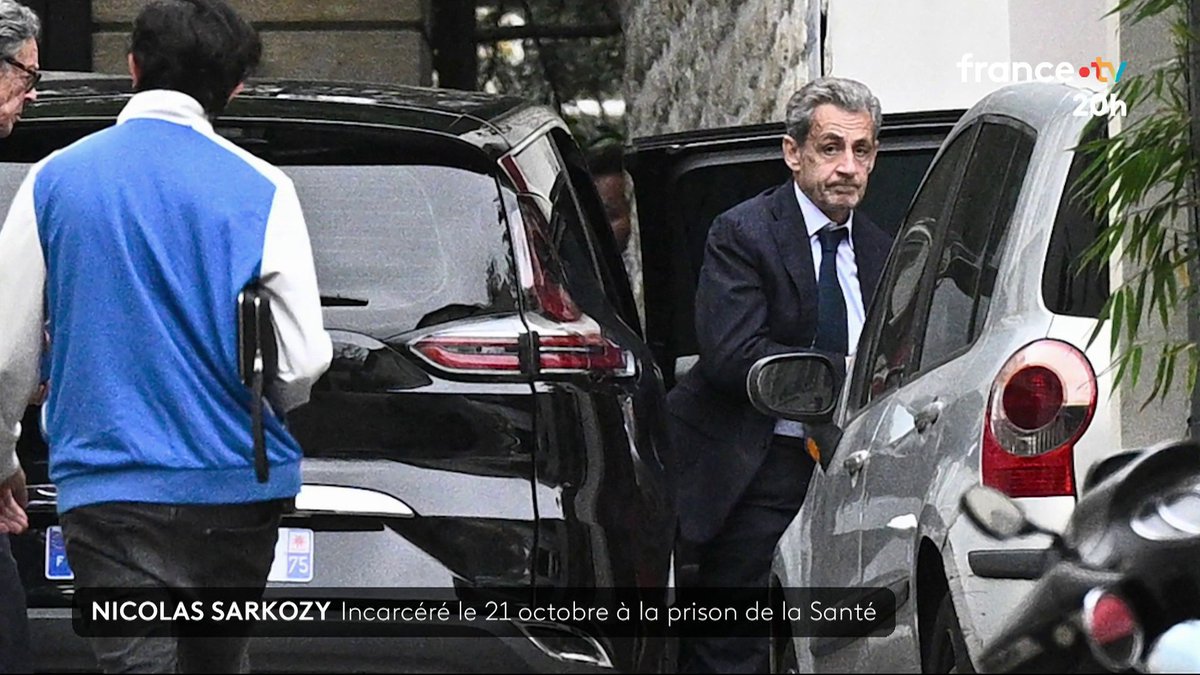 🔴⚡ Nicolas Sarkozy sera incarcéré le 21 octobre à la prison de la Santé à Paris. Il sera le 1er ancien président français à entrer en prison. #JT20h