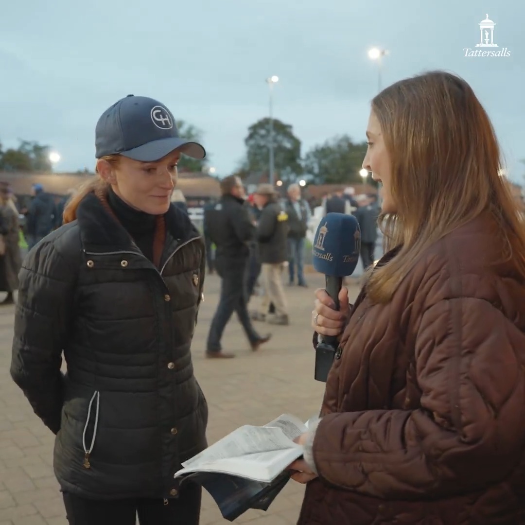🤝 After hitting the crossbar on a few lots last week, Jane Mangan and The Thoroughbred Racing Corporation sign for Linden Bloodstock's St Mark's Basilica filly for 350,000gns at #TattsOctober Book 2.