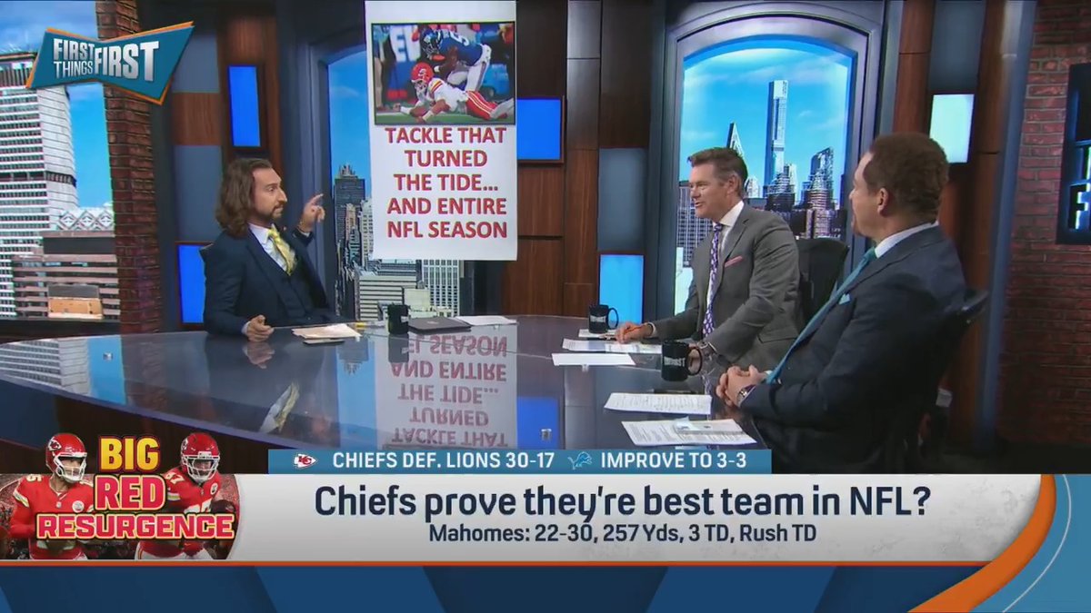 .nick wright broke down the stats before and after the tackle that turned the tide, “T.T.T.T.T.T.” for short. The takeaway: the Chiefs are back.