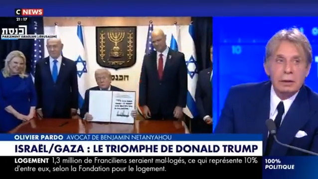🔴 Témoignage très émouvant et fort d'Olivier Pardo Olivier PARDO, avocat français de Benyamin Netanyahou, qui rend hommage à Cnews et fustige la diplomatie inepte et catastrophique d'Emmanuel Macron. (#Cnews, 13 octobre 2025)