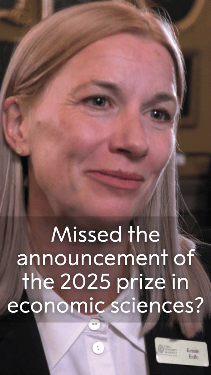 Today we found out who was awarded the 2025 prize in economic sciences. Did you miss it? Catch up now.