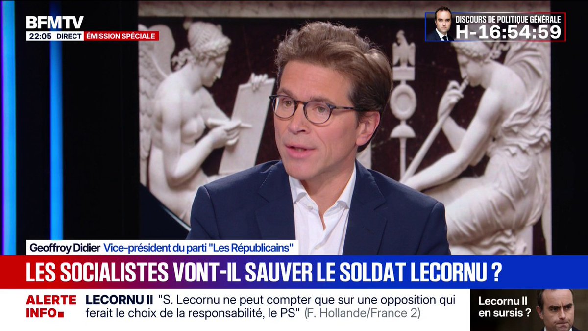 "Si j'étais député à l'Assemblée nationale, je crois que je serais tenté de censurer", déclare Geoffroy Didier, vice-président "Les Républicains"