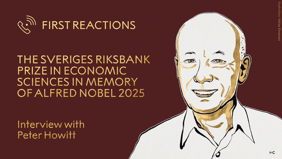 “I’m not one of these people who keeps the phone on, and the champagne in the fridge.” Peter Howitt wasn't expecting the news of his 2025 prize in economic sciences. In this call recorded just after the announcement, he talks to us about his longstanding friendship with fellow laureate Philippe Aghion and how they started their collaboration in the conducive environment of MIT. “We complement each other very much.” Listen to it here!