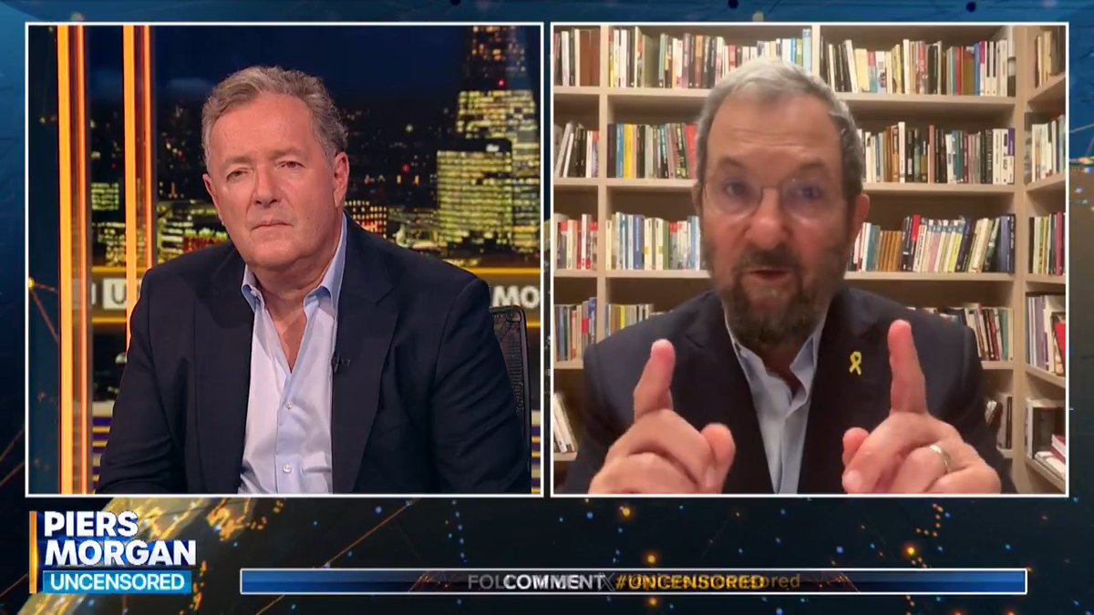 "Netanyahu and Israel are NOT the same." Former Israeli Prime Minister Ehud Barak tells Piers Morgan he hopes the current leader will be replaced. Watch more 👇 📺 Piers Morgan
