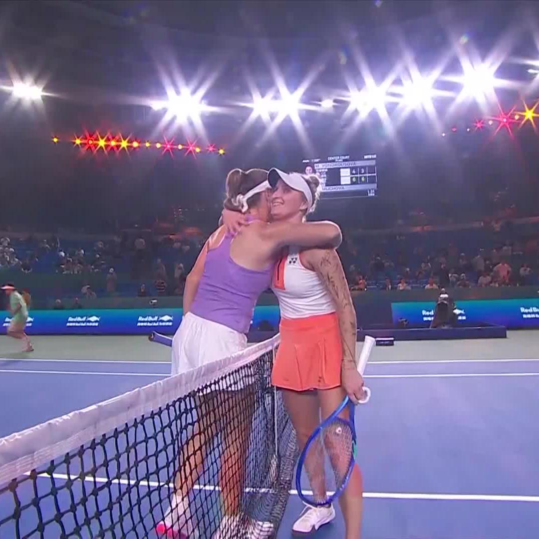 Czech mate ♟️ Karolina Muchova overcomes compatriot Vondrousova 6-4, 6-3 in Ningbo. #NingboOpen