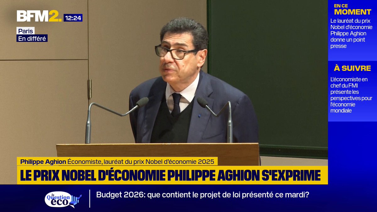 "Il y a des gens qui achètent leur avion privé ou leur chalet sur les holdings familiales. C'est inacceptable", estime Philippe Aghion, prix Nobel d’économie 2025 #BFM2