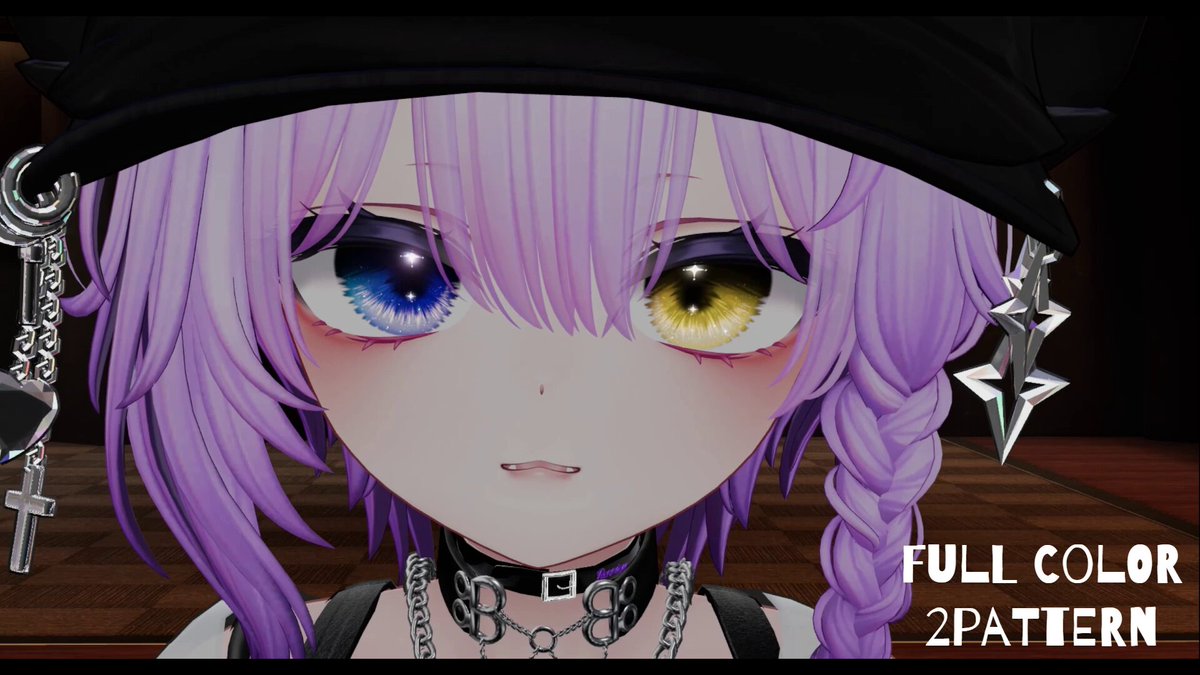 EXTENSION CLOTHING様より10月16日から発売されるルミナちゃんにも対応した新作アイテクスチャが完成しました✨ 角度で色が変わる、不思議な雰囲気になれるマテリアルです！ フルカラー・3カラー・単色で合計45パターンのこだわったカラバリを制作したのでお好きなカラーが見つかも？ 16日に発売予定💫 動画サンプルは愛莉ちゃん💜 #LUMINA_EX #ルミナ3D