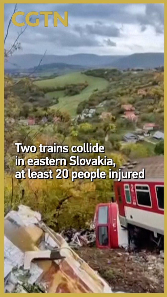 🇸🇰 | Dos trenes chocan en el este de Eslovaquia, al menos 20 heridos.
