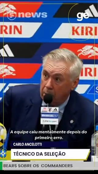 “Até o erro do Fabrício Bruno, o jogo estava bem controlado. Eu tenho muito claro o que aconteceu, a equipe caiu mentalmente depois do primeiro erro. Esse foi o maior erro da equipe. O erro afetou demais.” 🎙️ Ancelotti. 🎥 ge