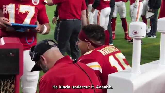 "He kinda undercut it... ahhh!" Patrick Mahomes II reaction to a near INT is hilarious 😂 Inside the NFL Week 6 Mic'd Up on X