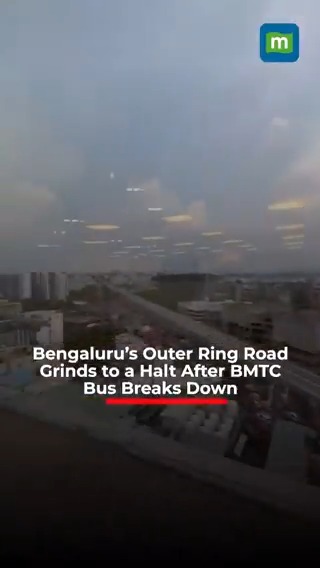 #Watch | Bengaluru's Outer Ring Road Grinds to a Halt after BMTC Bus breaks down. #Bangalore