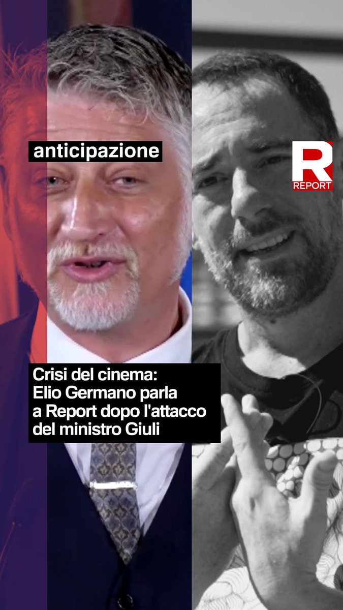 L’intervista di Report a Elio Germano, attaccato personalmente dal ministro della cultura Alessandro Giuli dopo averne denunciato le responsabilità nello stato di crisi nel mondo del cinema. #Report torna domenica 26 ottobre dalle 20.30 su #Rai3