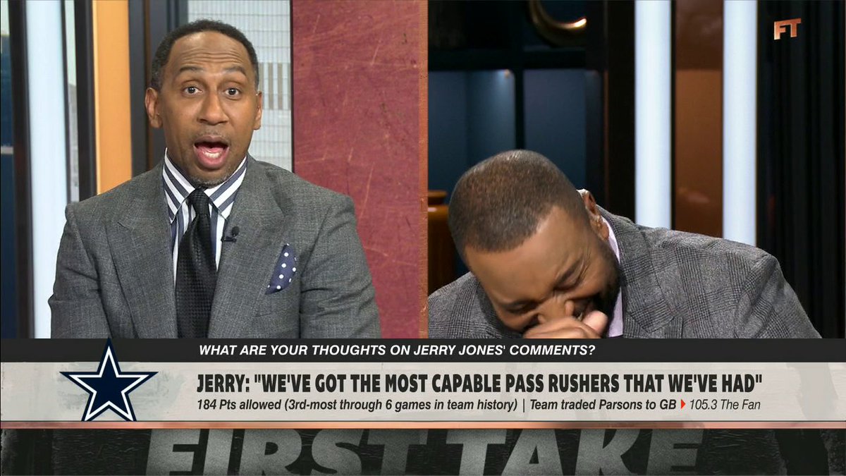 "[Dallas has] no defense whatsoever. They're considered soft. Nobody's worried about them." Stephen A Smith shares his thoughts on the Cowboys following Jerry Jones' comments 👀