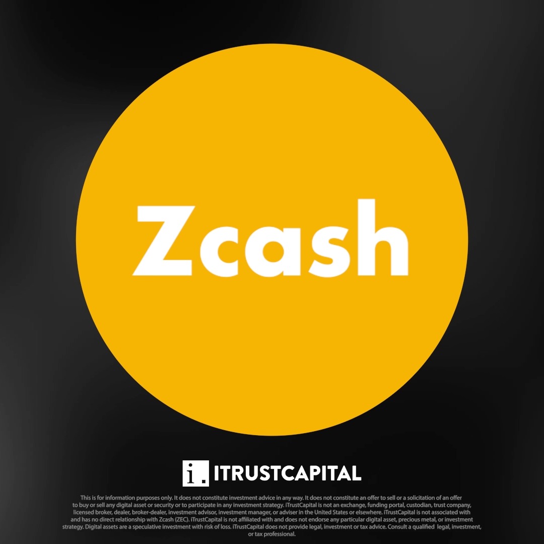 Zcash $ZEC Now Available at iTrustCapital! ► Follow Market Prices here: Zcash 🛡️