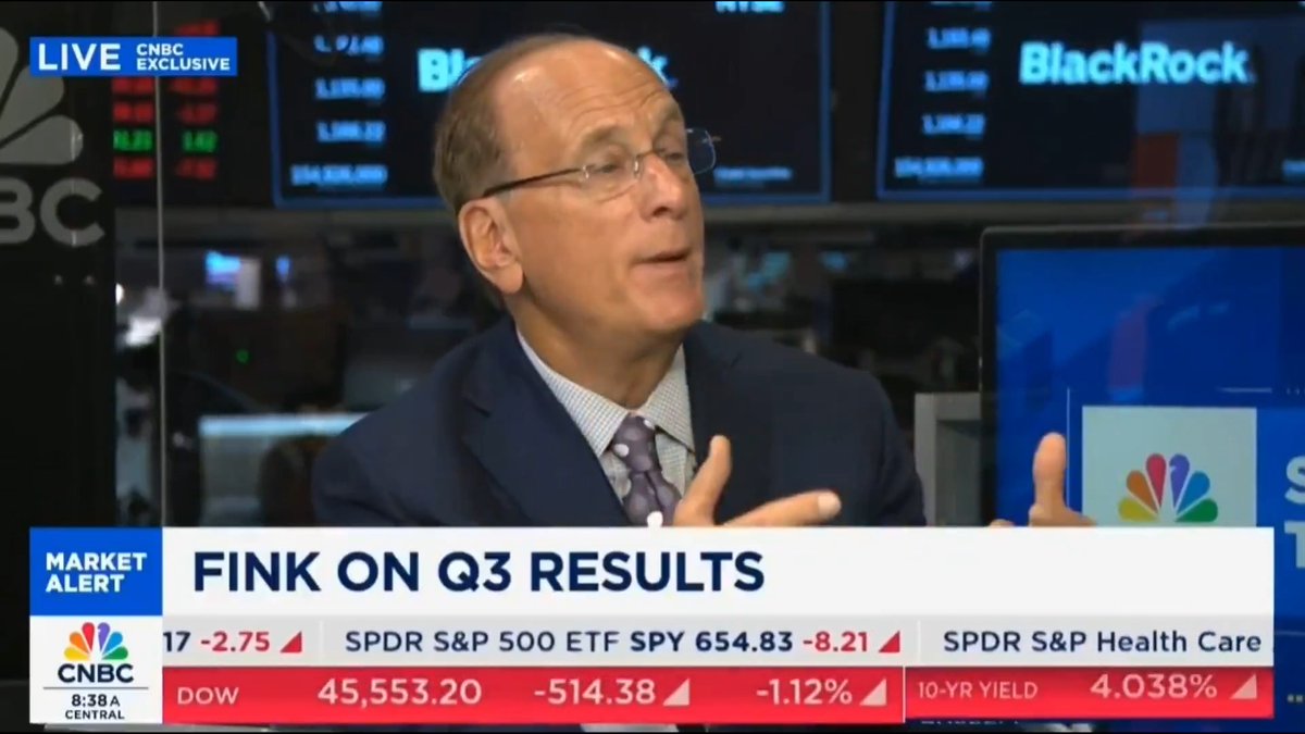 🔥 TODAY: BlackRock CEO Larry Fink announces on CNBC that BlackRock's spot Bitcoin ETF (IBIT) has surpassed $100 billion AUM. IBIT is now the fastest growing ETF in history.