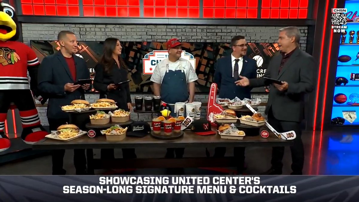 Safe to say Ruthie Polinsky, David Haugh, and Gabe Ramirez had a GREAT (and tasty) day at work 🍽 Ed Nawrocki and Executive Chef Scott Perez stopped by The Chicago Lead to show off the brand new food and beverage options at the United Center for this season 🤩