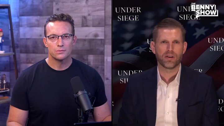 Eric Trump: "If he wasn't heaven-bound, he wouldn't have been alive after Butler. If he wasn't heaven-bound, that flag wouldn't have folded up like a perfect angel right above his head. If he wasn't heaven-bound, if he wasn't meant for this purpose, he wouldn't have beaten Hillary."
