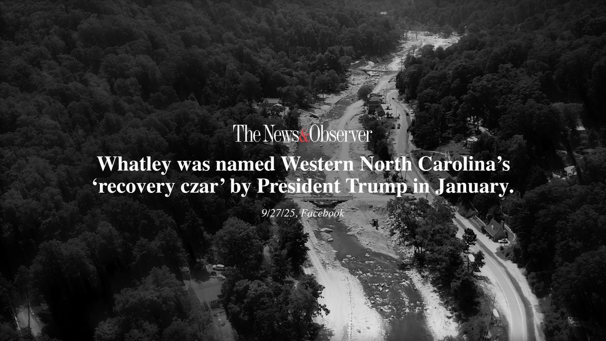 Federal Recovery Czar Michael Whatley is failing the people of western North Carolina.
