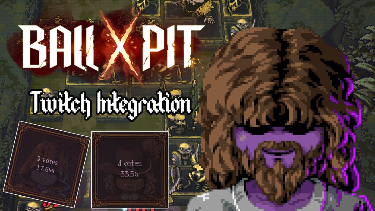 Watch your favorite streamer play BALL x PIT with its fancy Twitch integration and the new False Messiah character! Chat gets to vote in realtime during a streamer's run to determine their fate - for better or worse... Tag your favorite streamer here!