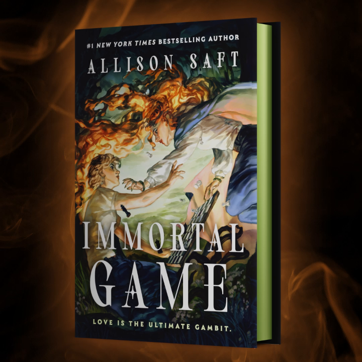 ♟️ COVER REVEAL! Here’s your first look at NYT best-selling author Allison Saft's upcoming novel, ‘Immortal Game’ — a high-stakes sapphic love story inspired by Irish folklore. Out Aug 2026 from Wednesday Books. Add it to your shelves today! Cover design: Kerri Resnick; cover illustration: Syd Mills