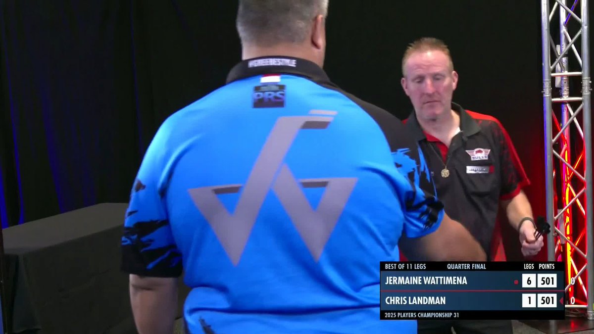 WATTIMENA HAMMERS LANDMAN! Jermaine Wattimena confirms his spot in the semi-finals of #PC31, winning the last five legs of the match to beat compatriot Chris Landman 6-1! 📺 #PC31