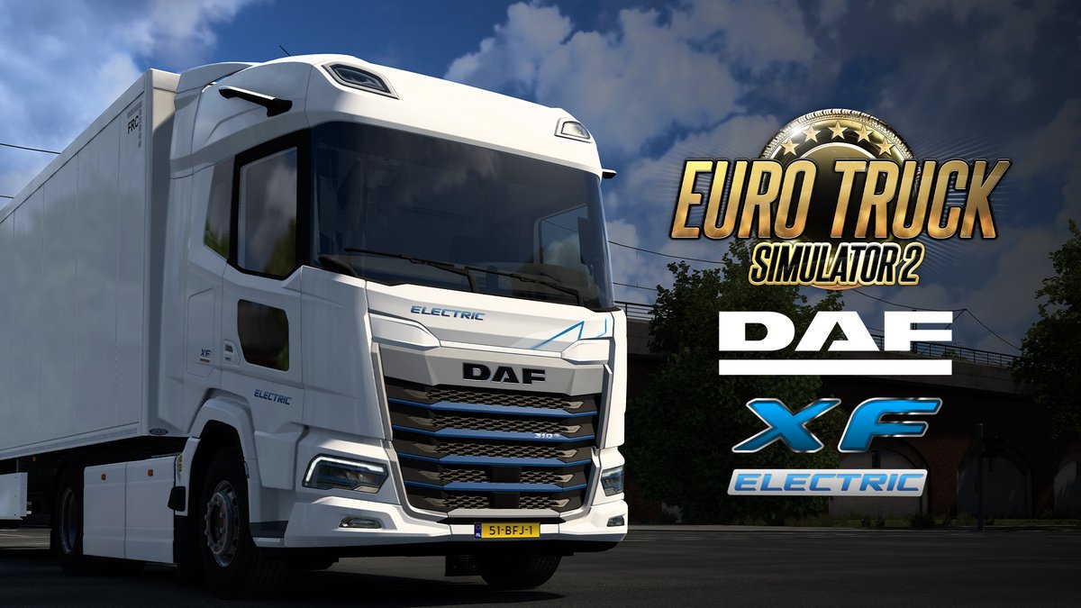 We are excited to introduce the DAF XF Electric to our truck line-up! 🚛⚡️ This amazing vehicle is now available in Euro Truck Simulator 2, thanks to a great collaboration with DAF Trucks N.V. 🤝 Read more here 👇