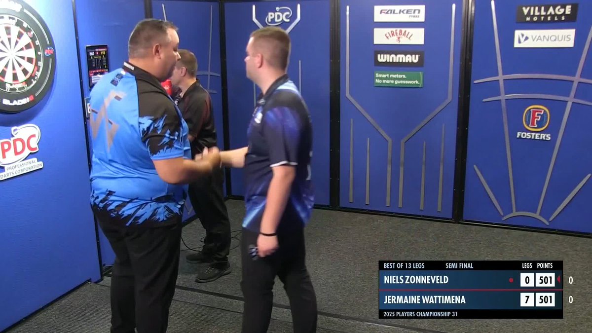 WHITEWASH WIN FOR WATTIMENA! Jermaine Wattimena demolishes his fellow countryman Niels Zonneveld 7-0 to race through to the #PC31 final in Wigan! 📺 #PC31