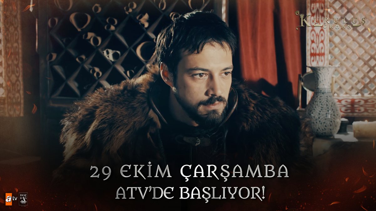 “Şimdi vakit, gölgesi çağları aşacak, ulu bir devlete dönüşme vaktidir!” ⚔️ Tarihli tanıtım sizlerle! #KuruluşOrhan yeni sezon ilk bölümüyle 29 Ekim Çarşamba #atv’de! 🔥 Bozdağ Film atv