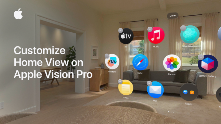 You can rearrange apps and add them to folders in Home View on Apple Vision Pro. Here’s how, in #visionOS26.