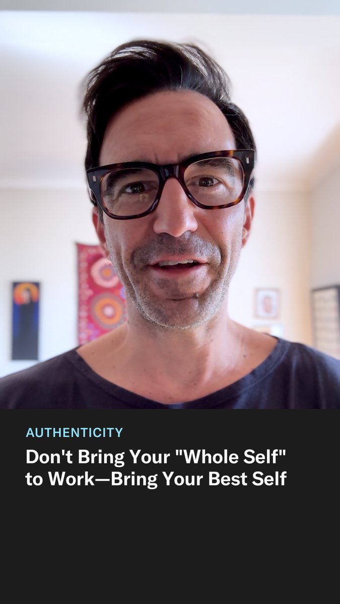 "Bring your whole self to work” sounds good in theory—but it’s misguided for senior leaders. The higher you climb, the more your moods and biases shape the culture. Effective leaders know where to draw the line between personal expression and professional responsibility. Explore more in Tomas’s new book “Don't Be Yourself: Why Authenticity Is Overrated (and What to Do Instead)”: