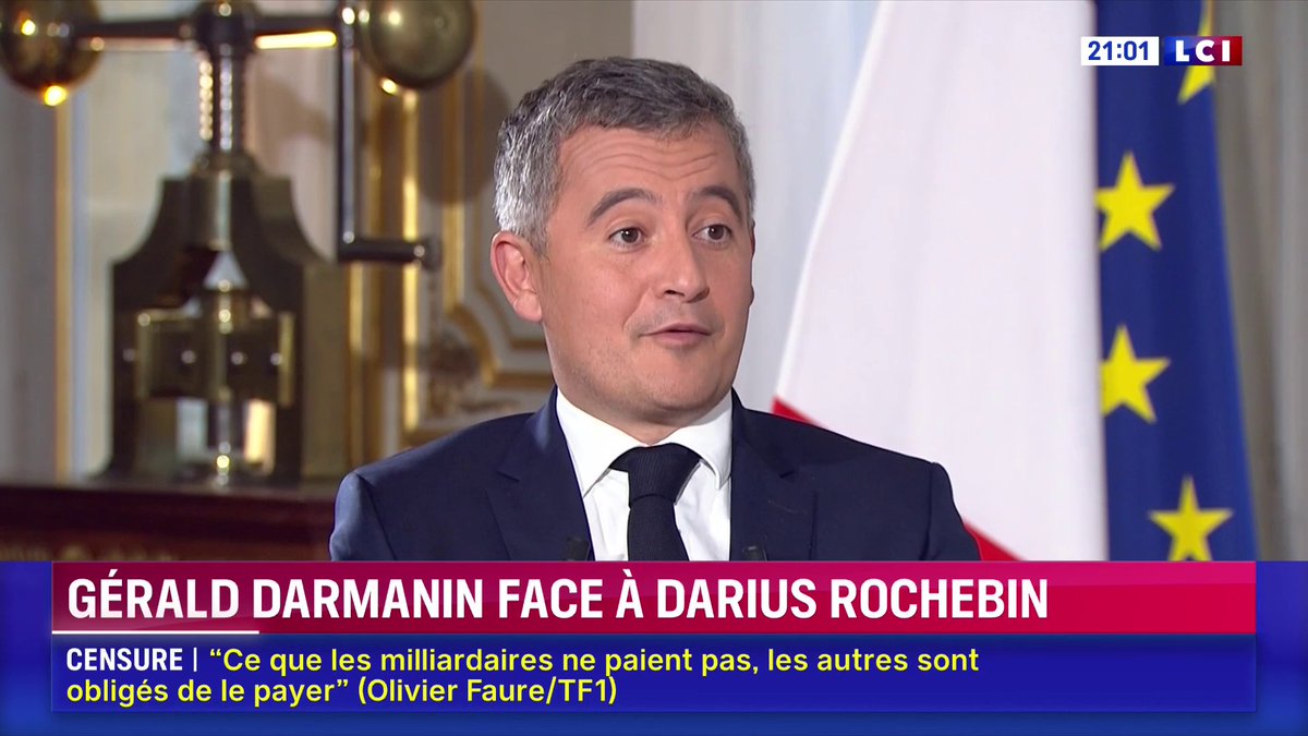 🗣️ Réforme des retraites suspendue : "Le Premier ministre a tendu la main (...) Il ne va pas la suspendre lui-même, il va proposer au Parlement de pouvoir travailler." 🔴 Gérald Darmanin (Gérald DARMANIN), invité de Darius Rochebin