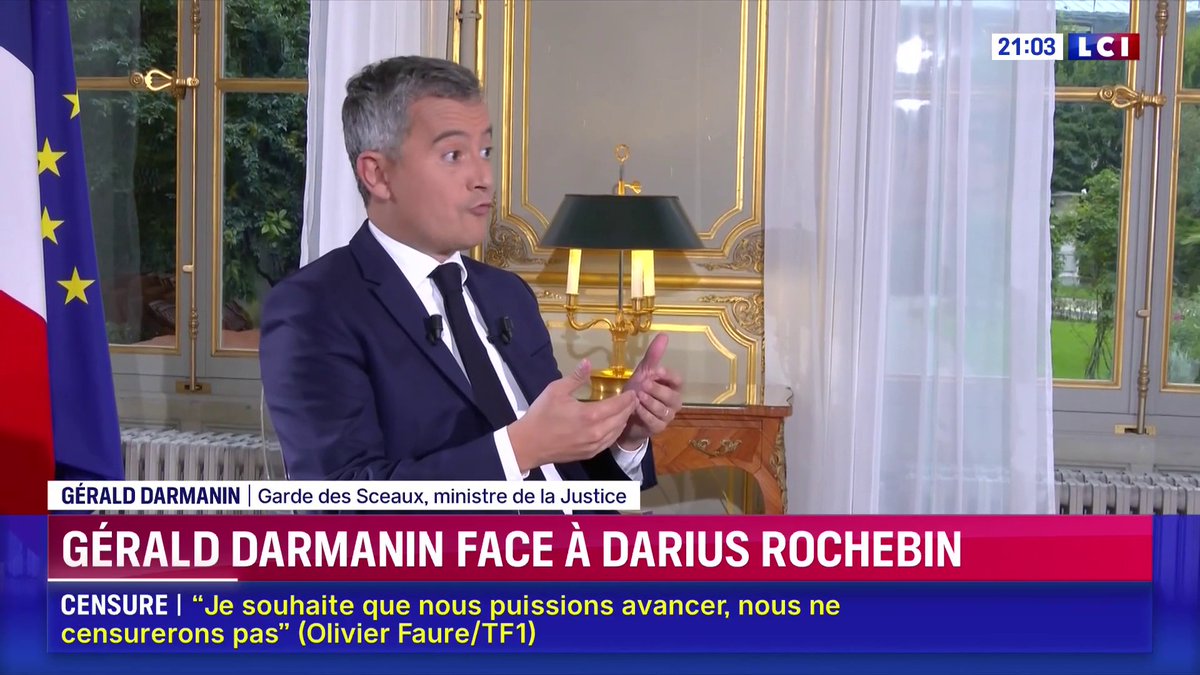 🗣️ Réforme des retraites suspendue : "C'est un compromis difficile à faire pour nous mais nous n'avons plus la majorité à l'Assemblée nationale." 🔴 Gérald Darmanin (Gérald DARMANIN), invité de Darius Rochebin