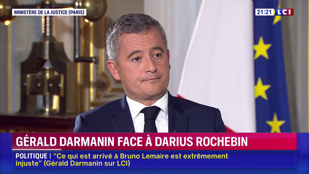 🗣️ "Ce qui m'a beaucoup choqué c'est le sort réservé à Bruno Le Maire. C'est extrêmement injuste ce qui lui est arrivé. C'est un homme de grande qualité, il n'est pas le responsable des 1000 milliards de dette." 🔴 Gérald Darmanin (Gérald DARMANIN), invité de Darius Rochebin