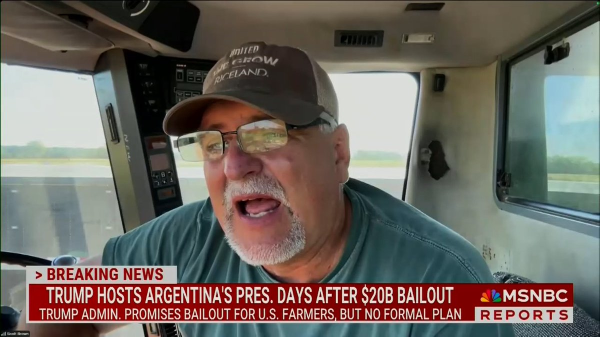 Soybean farmer: I want trade, not aid. Bailing out Argentina doesn't help my market. I buy parts and I buy groceries and I'm paying the tariffs exactly like everybody else is. Sending me that money doesn't fix my problem. All they want to do is throw money at problems instead of actually sit down and try to fix one.