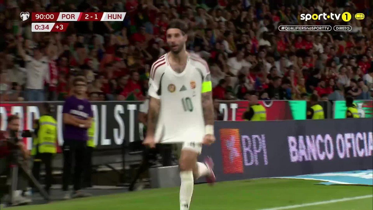 Hungria empatou nos descontos e Portugal ainda não tem fechado o apuramento para o Mundial 2026.