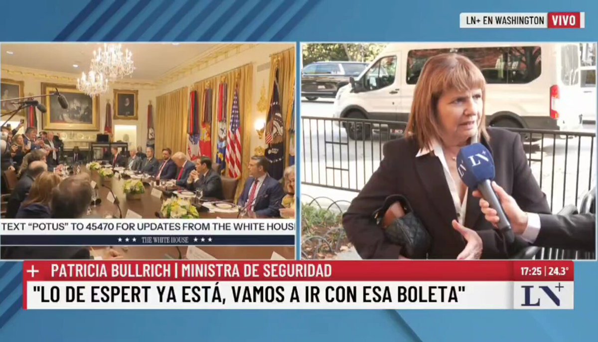 BULLRICH CONFIRMÓ QUE EN PRIVADO TRUMP LES DIJO QUE LOS IBA A SEGUIR APOYANDO EN 2026 🚨 "Nos dijo que mientras Argentina sea liberal y no populista, él iba a seguir apoyando al presidente."