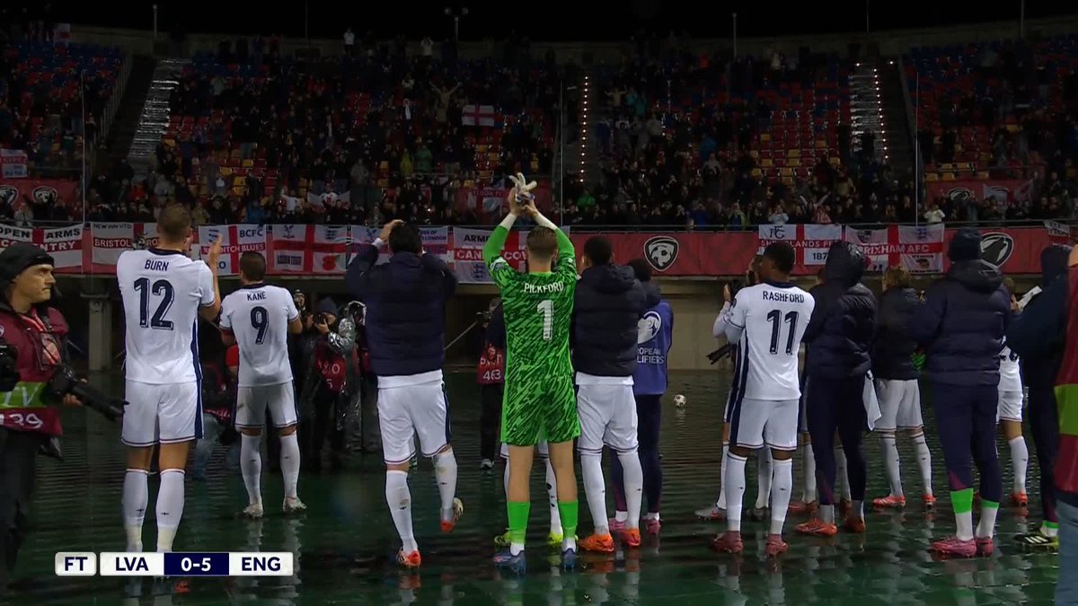 Top-class away support! 👏🏴󠁧󠁢󠁥󠁮󠁧󠁿 #ITVFootball | #ThreeLions.