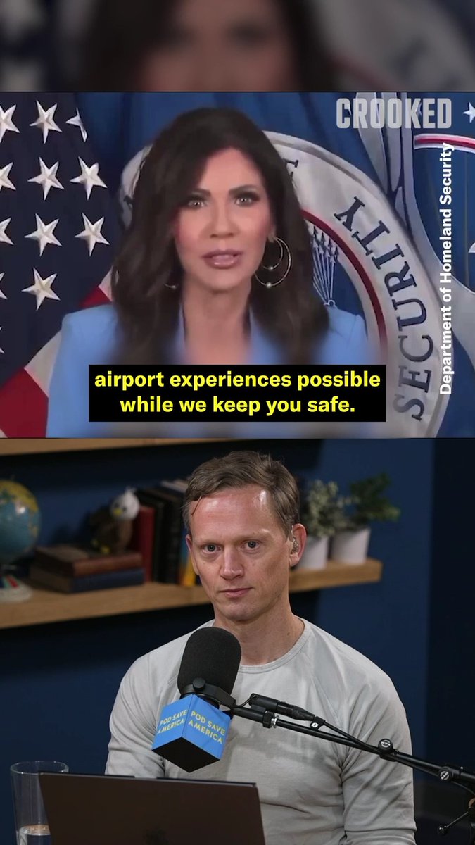 Kristi Noem plays propaganda in airports and Tina Fey plays Kristi Noem on SNL.